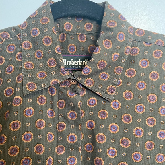 Vintage Timberland Medallion Print Button Up - Picture 3 of 9
